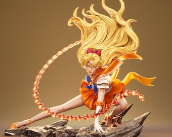 Blonde Love Warrior | 3D Resin Print Figure | Collectible Unpainted Statue | Game Character Model Kit