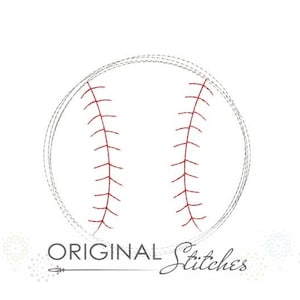 Quick Stitch Baseball Embroidery Digital Design File 4x4 5x7 6x10 7x7 8x8 with 1.25in and 2in Mini