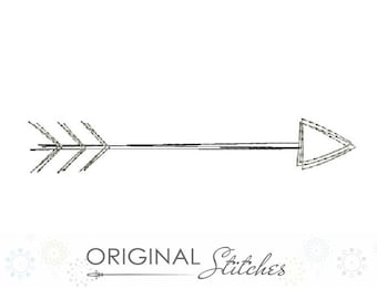 Quick Stitch Arrow Machine Embroidery Digital Design File  4x4 5x7 6x10 7x11