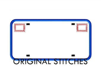 License Plate Applique and Machine Embroidery Digital Design File  4x4 5x7 6x10 8x12