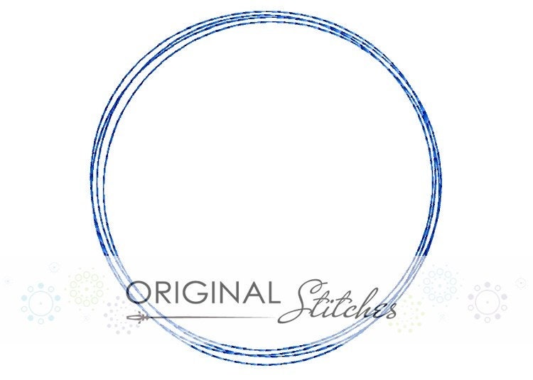 Quick Stitch Circle Monogram Machine Embroidery Design File 2in, 3in,…