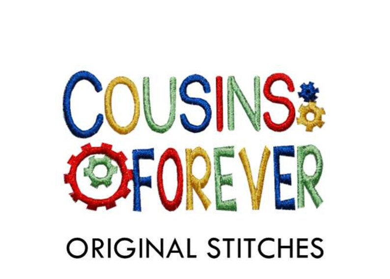 Cousins forever machine embroidery digital design file 4x4 5x7  etsy Cousins forever machine embroidery digital design file 4x4 5x7  etsy