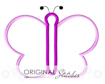 Butterfly Applique and Machine Embroidery Digital Design File 4x4 5x7 6x10