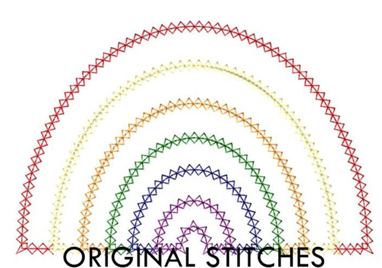Rainbow Applique and Machine Embroidery Design File 4x4 5x7 6x10 - Etsy
