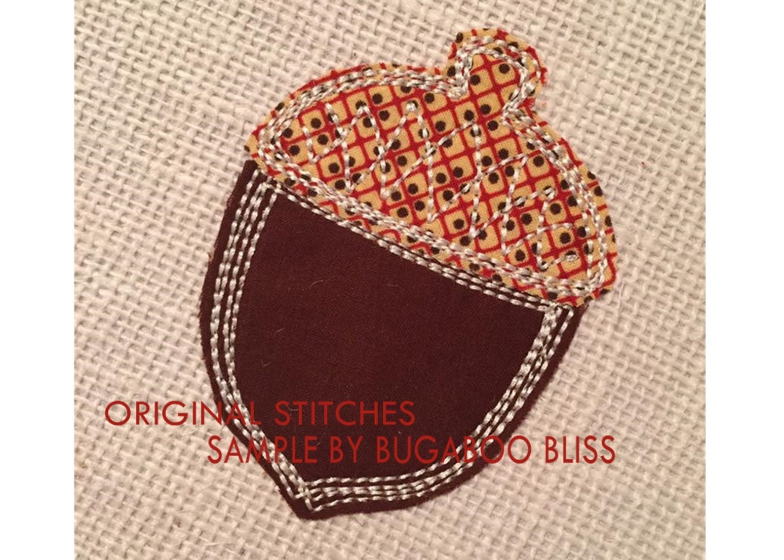 Quick Stitch Fall Acorn Embroidery Digital Design File 4x4 5x7 6x10 ...