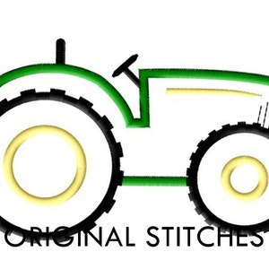 Tractor Applique and Embroidery Digital Design File 4x4 5x7 6x10