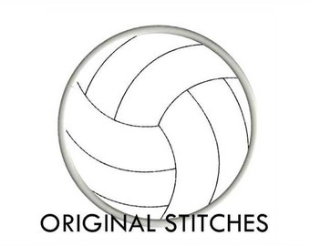 Volleyball Applique 6 Sizes Machine Embroidery Digital Design File  4x4 5x7 6x10 7x11 8x12