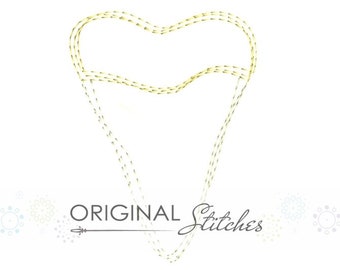 Quick Stitch Shark Tooth Machine Embroidery Digital Design File  4x4 5x5 6x6 7x7 8x8