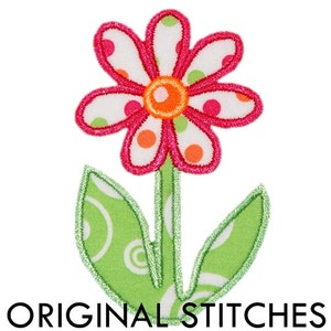 Daisy Applique and Machine Embroidery Design File 4x4 5x7 6x10 image 3