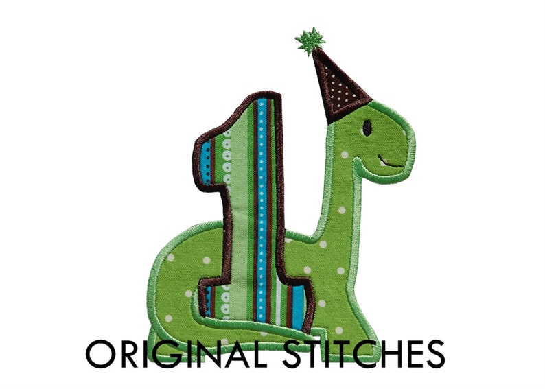 First 1st birthday dinosaur applique and embroidery design  etsy First 1st birthday dinosaur applique and embroidery design  etsy