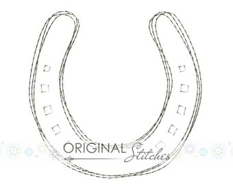 Quick Stitch Horseshoe Machine Embroidery Digital Design File 3x3 4x4 5x7 6x10 7x11 8x8