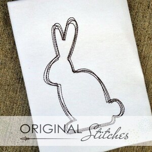 Quick Stitch Easter Bunny Machine Embroidery Digital Design File 4x4 5x7 6x10 image 3