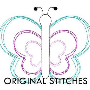 Butterfly Quick Stitch Machine Embroidery Design File 4x4 5x7 6x10 7x11