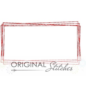 Quick Stitch Rectangle Monogram Machine Embroidery Design Files ~ 1 inch to 10 inches!