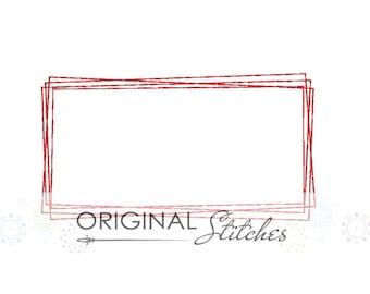 Quick Stitch Rectangle Monogram Machine Embroidery Design Files ~ 1 inch to 10 inches!