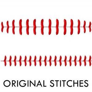 Baseball Stitches Machine Embroidery Digital Design File  SIX SIZES 4x4 5x7 6x10