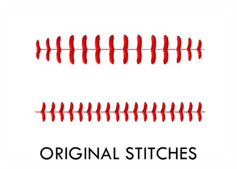 Baseball Stitches Machine Embroidery Digital Design File SIX SIZES 4x4 5x7 6x10