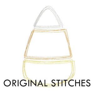 Quick Stitch Candy Corn Embroidery Digital Design File  2x2 4x4 5x7 6x10