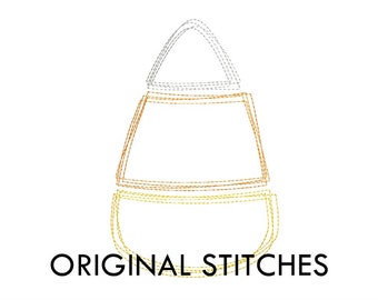 Quick Stitch Candy Corn Embroidery Digital Design File  2x2 4x4 5x7 6x10