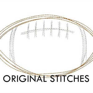 Quick Stitch Football Embroidery Digital Design File Mini 1 inch and 4x4 5x7 6x10