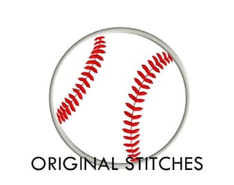 Baseball Applique 5 Sizes Machine Embroidery Digital Design File  4x4 5x7 6x10 7x11 8x12