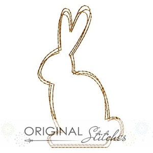 Quick Stitch Easter Bunny Machine Embroidery Digital Design File 4x4 5x7 6x10 image 2