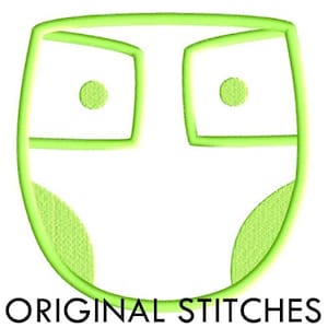 Stoff-Windel-Applique und Maschine Stickerei Digital Design-Datei 3 x 3 4 x 4 5 x 7 und eine BONUS Mini Druckgr&ouml;&szlig;en Applique