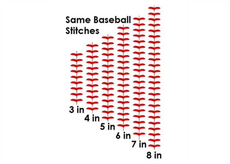 Baseball Stitches Machine Embroidery Digital Design File SIX SIZES 4x4 5x7 6x10
