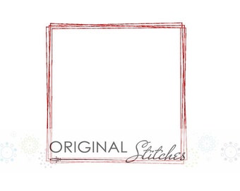 Quick Stitch Square Monogram Machine Embroidery Design File 2in, 3in, 4x4 5x7 6x10 7x11 8x12