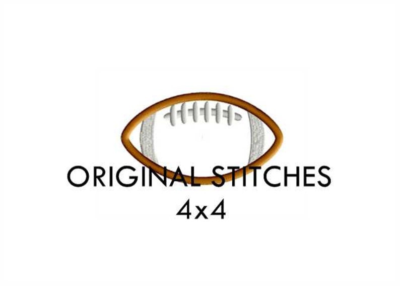 SALE Football Applique and Embroidery Digital Design File 4x4 5x7 6x6 6x10 image 3