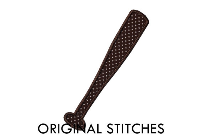 Baseball Bat Applique 5 Sizes Embroidery Digital Design File 4x4 5x7 6x10 7x11 8x12