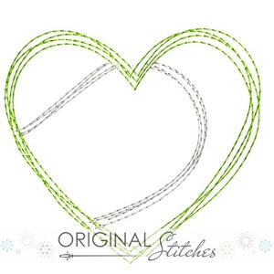Quick Stitch Heart Tennis Ball Machine Embroidery Digital Design File  4x4 5x7 6x10 7x11 8x8