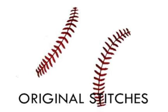 Baseball Stitches Machine Embroidery Digital Design File SIX SIZES 4x4 5x7 6x10