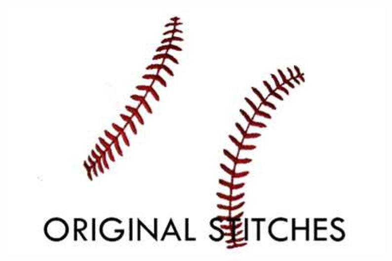 Baseball Softball Stitches Machine Embroidery Digital Design File 4x4 5x7 6x10 image 3