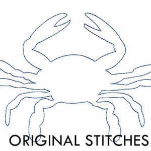Blue Crab Applique and Machine Embroidery Design File 4x4 5x5 5x7 6x10 7x11