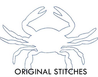 Blue Crab Applique and Machine Embroidery Design File 4x4 5x5 5x7 6x10 7x11