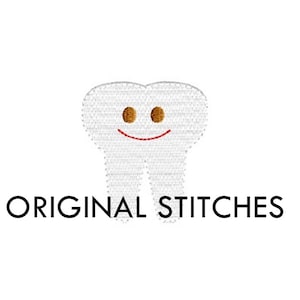 Tooth Mini Machine Embroidery Digital Design File