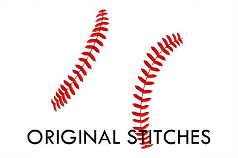 Baseball Softball Stitches Machine Embroidery Digital Design File 4x4 5x7 6x10 image 2