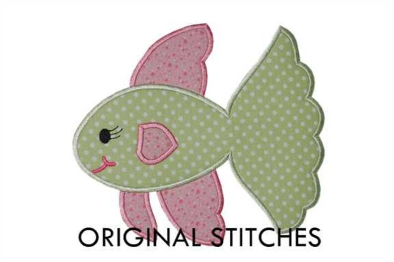 Fish Applique and Machine Embroidery Digital Design File 4x4 - Etsy