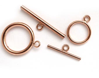 Toggle Clasp - 14K Rose Gold Filled 11mm, 15mm