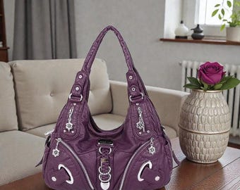 Vintage Pattern Shoulder Bag: Women's Boho Large Tote Purse