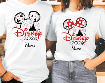 Mickey And Minnie Mouse Shirt, Disney Mickey 2026 Tshirt, Cute Mickey And Minnie Shirt, Disney World 2026 Tee, Personalized Name Shirt