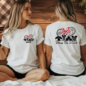 Disney world 2026 Name Shirt, Disney Minnie Mouse Tee, Disney Trip 2026 Fan Shirt, Magic Kingdom Lover Shirt, Disney Family Vacation Top image 1