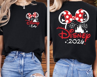 Personalize Disney 2026 Tshirt, Cute Disneyland Tshirt, Disney family 2026 Tee, Costume Disney Name Shirt, Disney Minnie Top, Disney Tee