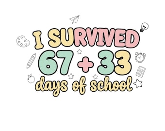 100 giorni di scuola png e svg per design di magliette e felpe / Design di magliette per il 100° giorno di scuola / File di taglio per insegnanti per bambini