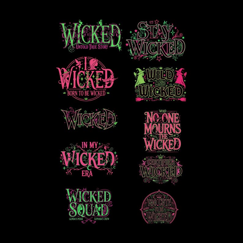 Wicked PNG and SVG Bundle | Wicked Sticker & Hoodie Graphic | Wicked ...