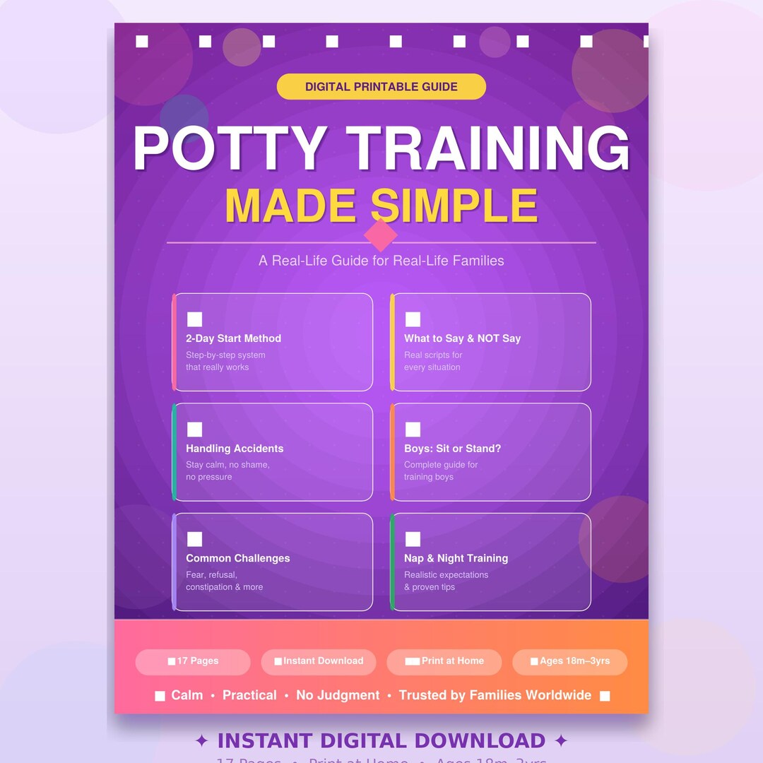 Potty Training Guide | 2-day Method, Reward Chart (digital Download) - Etsy