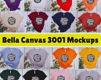 Bella Canvas 3001 Mockup Bundle: 100+ T-Shirt Colors (Digital Download)