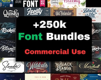 Mix Fonts Bundle | Script Handwritten Fonts for Procreate | Retro Font Collection, Commercial Use