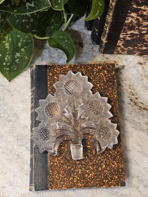 Vintage 1940s Imperial Glass Sunflower Perfume Bottle Stopper